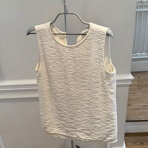 Vince Ivory Textured Tank Top